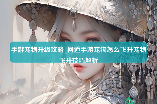 手游宠物升级攻略_问道手游宠物怎么飞升宠物飞升技巧解析